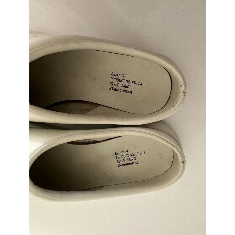 Moonstar 810s ET004 CAF 3E Synthetic Leather Shoes Slip On Off White Women's 8 - Picture 8 of 12